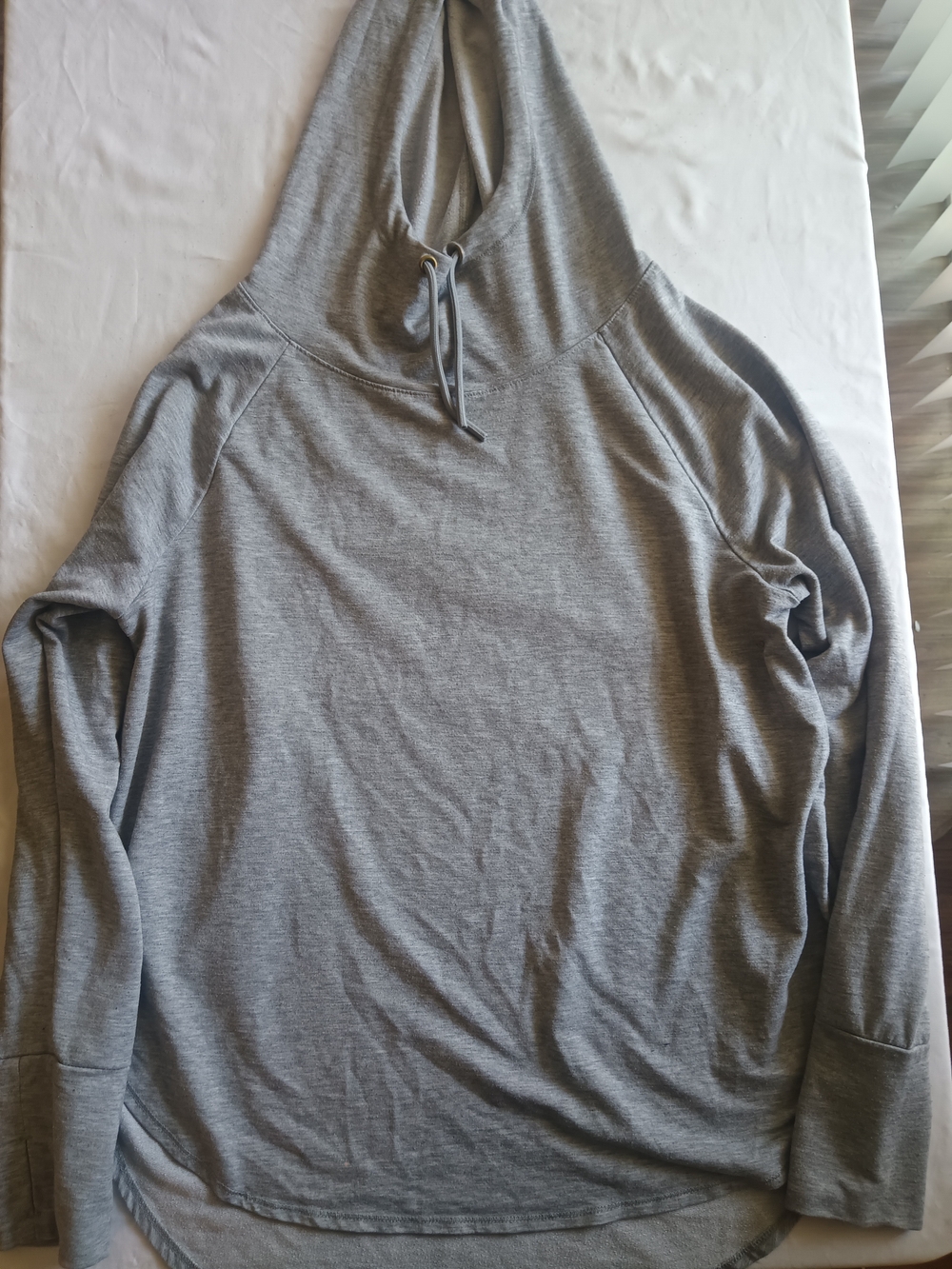Active USA Gray Women's Hooded Pullover Sweatshirt